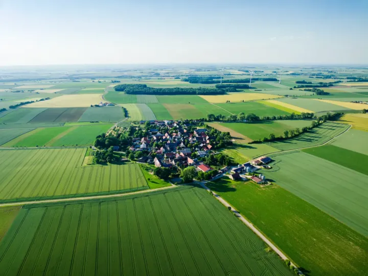 Nature, Outdoors, Countryside, Rural, Farm, Aerial View, Windmill